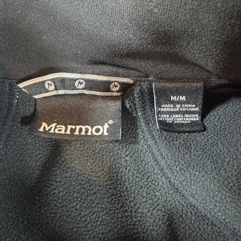 Marmot Gray‎ Softshell Full Zip Jacket Fleece Lined  Men's Medium Gorpcore